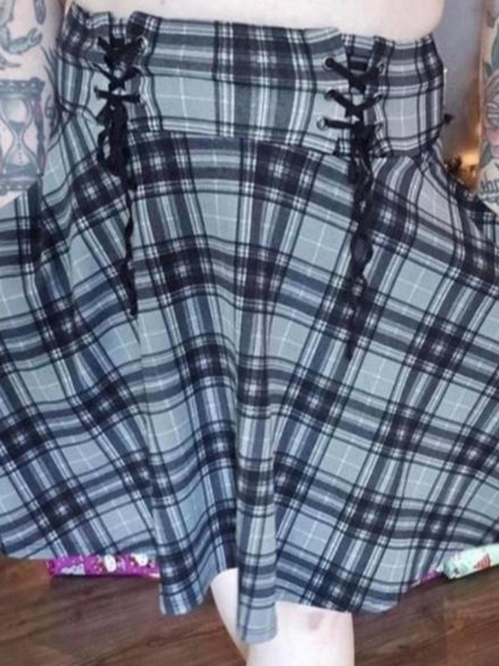 Goth plaid skirt